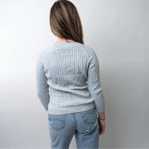 Tommy Hilfiger Baby Blue Cable Knit Sweater - Picture 6 of 7